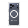 プレミアムスクエアケース with MagSafe［ LATENCY - Logotype - Gray ］