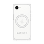 プレミアムスクエアケース with MagSafe［ LATENCY - Logotype - Gray ］