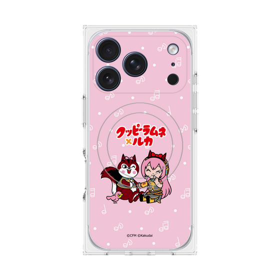 プレミアムスクエアケース with MagSafe［ 初音ミク×クッピーラムネ - 巡音ルカ×ラム - デフォルメイラスト ］