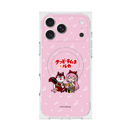 プレミアムスクエアケース with MagSafe［ 初音ミク×クッピーラムネ - 巡音ルカ×ラム - デフォルメイラスト ］