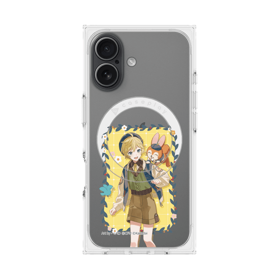 プレミアムスクエアケース with MagSafe［ 初音ミク×クッピーラムネ - 鏡音レン×クッピー - 等身イラスト1 ］