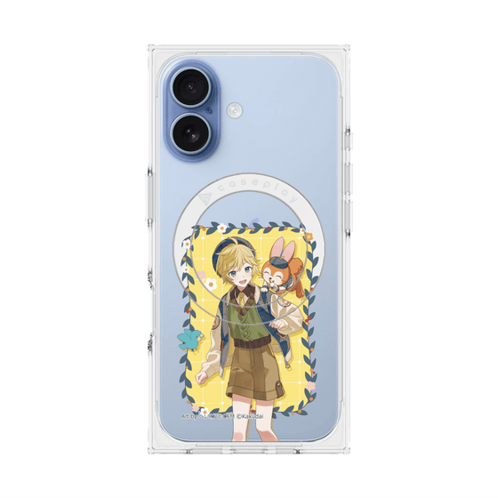 プレミアムスクエアケース with MagSafe［ 初音ミク×クッピーラムネ - 鏡音レン×クッピー - 等身イラスト1 ］
