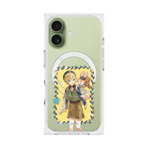 プレミアムスクエアケース with MagSafe［ 初音ミク×クッピーラムネ - 鏡音レン×クッピー - 等身イラスト1 ］
