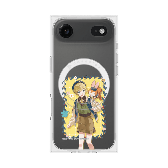 プレミアムスクエアケース with MagSafe［ 初音ミク×クッピーラムネ - 鏡音レン×クッピー - 等身イラスト1 ］