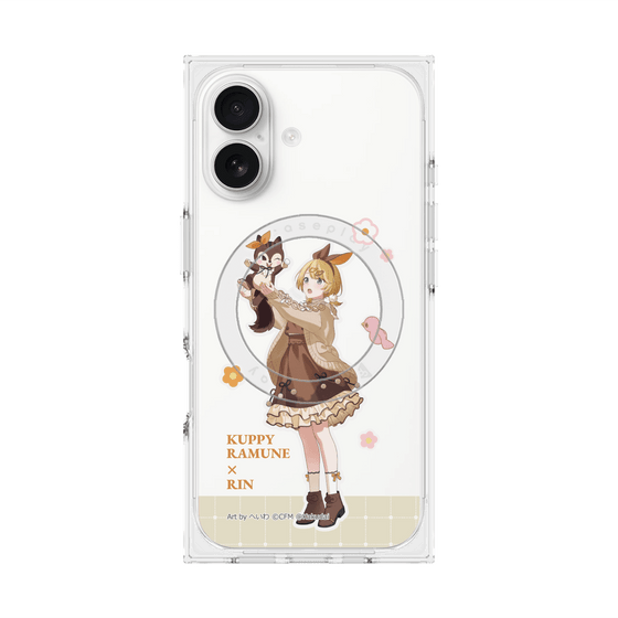 プレミアムスクエアケース with MagSafe［ 初音ミク×クッピーラムネ - 鏡音リン×ラム - 等身イラスト2 ］