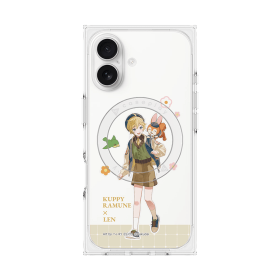 プレミアムスクエアケース with MagSafe［ 初音ミク×クッピーラムネ - 鏡音レン×クッピー - 等身イラスト2 ］