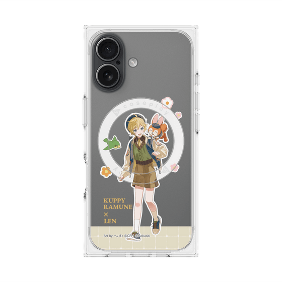 プレミアムスクエアケース with MagSafe［ 初音ミク×クッピーラムネ - 鏡音レン×クッピー - 等身イラスト2 ］
