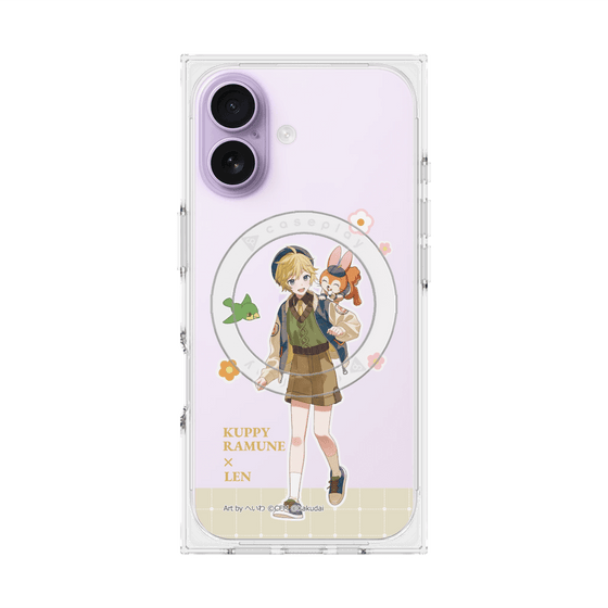プレミアムスクエアケース with MagSafe［ 初音ミク×クッピーラムネ - 鏡音レン×クッピー - 等身イラスト2 ］