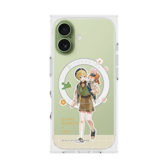 プレミアムスクエアケース with MagSafe［ 初音ミク×クッピーラムネ - 鏡音レン×クッピー - 等身イラスト2 ］