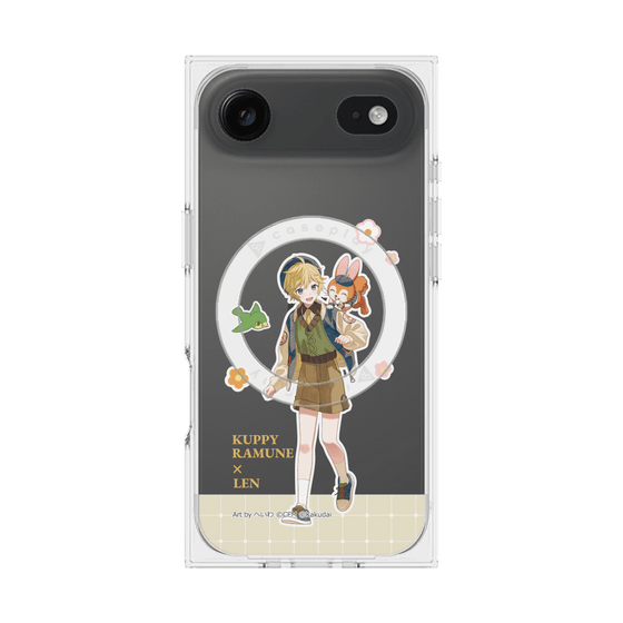 プレミアムスクエアケース with MagSafe［ 初音ミク×クッピーラムネ - 鏡音レン×クッピー - 等身イラスト2 ］