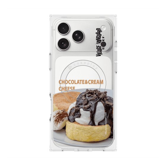 プレミアムスクエアケース with MagSafe［ ヴィレッジヴァンガードダイナー - チョコレート&クリームチーズパンケーキ ］