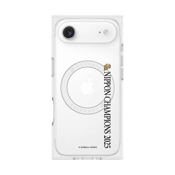 プレミアムスクエアケース with MagSafe［ 福岡ソフトバンクホークス - NIPPON CHAMPIONS 2025 ロゴ - 縦ロゴ ］