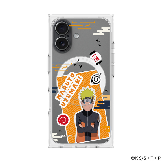 プレミアムスクエアケース with MagSafe［ NARUTO -ナルト- 疾風伝 - ステッカー - うずまきナルト ］