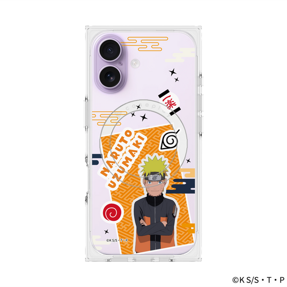 プレミアムスクエアケース with MagSafe［ NARUTO -ナルト- 疾風伝 - ステッカー - うずまきナルト ］