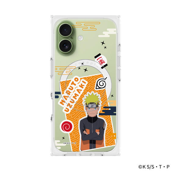 プレミアムスクエアケース with MagSafe［ NARUTO -ナルト- 疾風伝 - ステッカー - うずまきナルト ］