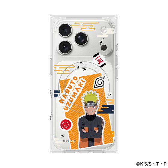 プレミアムスクエアケース with MagSafe［ NARUTO-ナルト- 疾風伝 - ステッカー - うずまきナルト ］