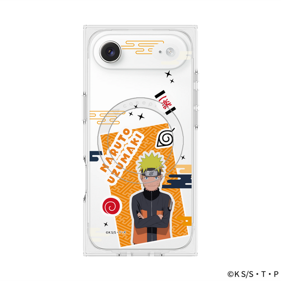 プレミアムスクエアケース with MagSafe［ NARUTO-ナルト- 疾風伝 - ステッカー - うずまきナルト ］