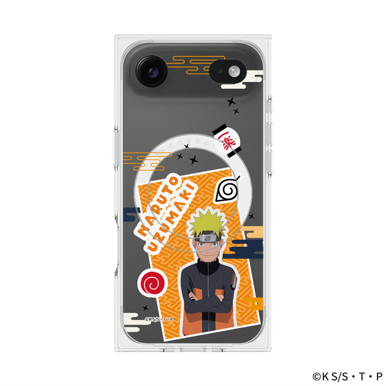 プレミアムスクエアケース with MagSafe［ NARUTO -ナルト- 疾風伝 - ステッカー - うずまきナルト ］