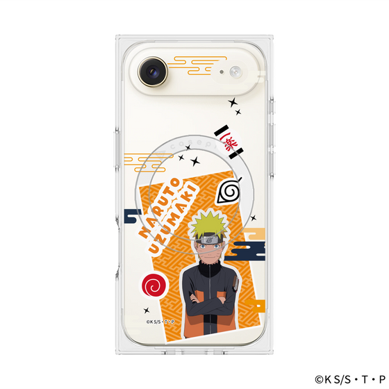 プレミアムスクエアケース with MagSafe［ NARUTO -ナルト- 疾風伝 - ステッカー - うずまきナルト ］