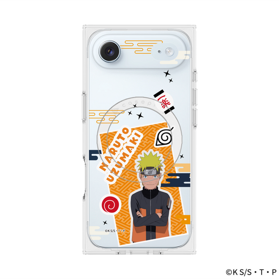 プレミアムスクエアケース with MagSafe［ NARUTO -ナルト- 疾風伝 - ステッカー - うずまきナルト ］