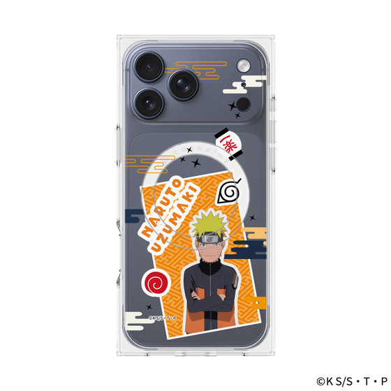 プレミアムスクエアケース with MagSafe［ NARUTO -ナルト- 疾風伝 - ステッカー - うずまきナルト ］