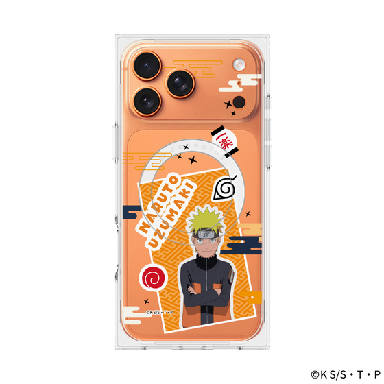 プレミアムスクエアケース with MagSafe［ NARUTO -ナルト- 疾風伝 - ステッカー - うずまきナルト ］