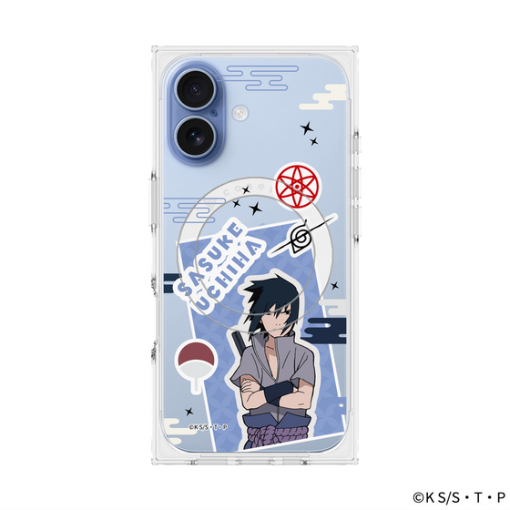 プレミアムスクエアケース with MagSafe［ NARUTO -ナルト- 疾風伝 - ステッカー - うちはサスケ ］