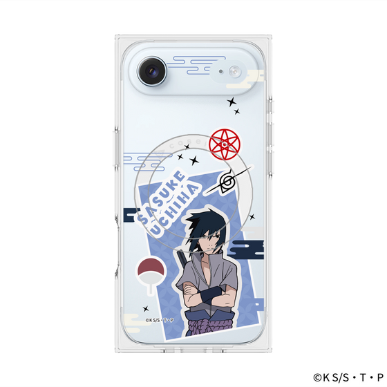 プレミアムスクエアケース with MagSafe［ NARUTO -ナルト- 疾風伝 - ステッカー - うちはサスケ ］