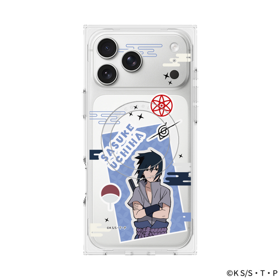 プレミアムスクエアケース with MagSafe［ NARUTO-ナルト- 疾風伝 - ステッカー - うちはサスケ ］