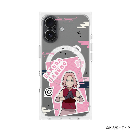 プレミアムスクエアケース with MagSafe［ NARUTO -ナルト- 疾風伝 - ステッカー - 春野サクラ ］