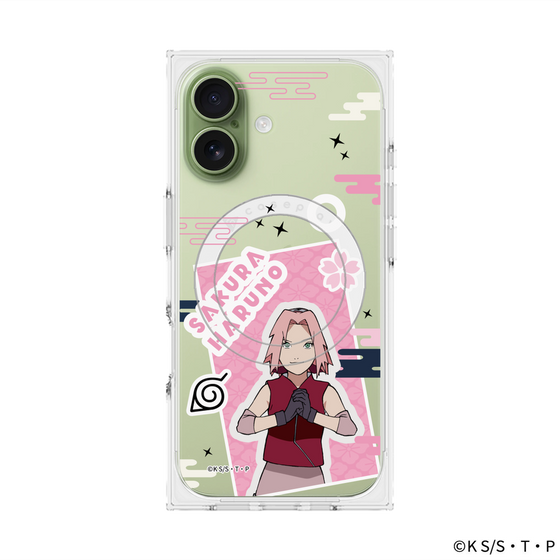 プレミアムスクエアケース with MagSafe［ NARUTO -ナルト- 疾風伝 - ステッカー - 春野サクラ ］