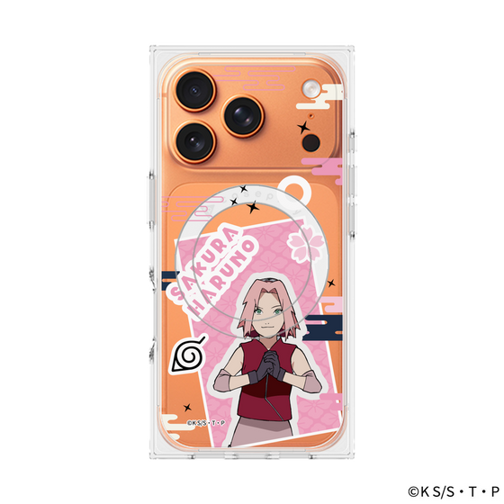 プレミアムスクエアケース with MagSafe［ NARUTO -ナルト- 疾風伝 - ステッカー - 春野サクラ ］