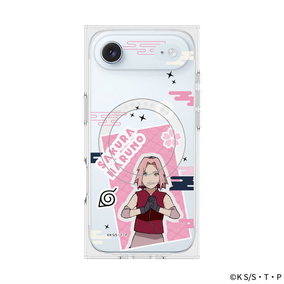 プレミアムスクエアケース with MagSafe［ NARUTO -ナルト- 疾風伝 - ステッカー - 春野サクラ ］