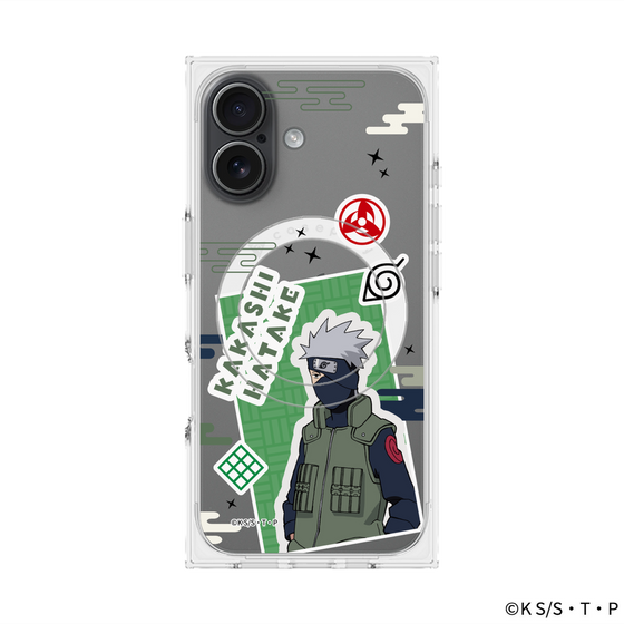 プレミアムスクエアケース with MagSafe［ NARUTO -ナルト- 疾風伝 - ステッカー - はたけカカシ ］