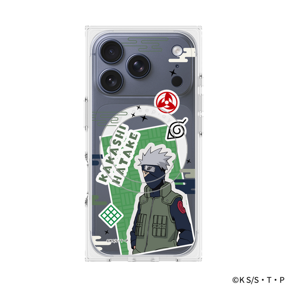 プレミアムスクエアケース with MagSafe［ NARUTO -ナルト- 疾風伝 - ステッカー - はたけカカシ ］