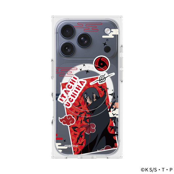 プレミアムスクエアケース with MagSafe［ NARUTO -ナルト- 疾風伝 - ステッカー - うちはイタチ ］