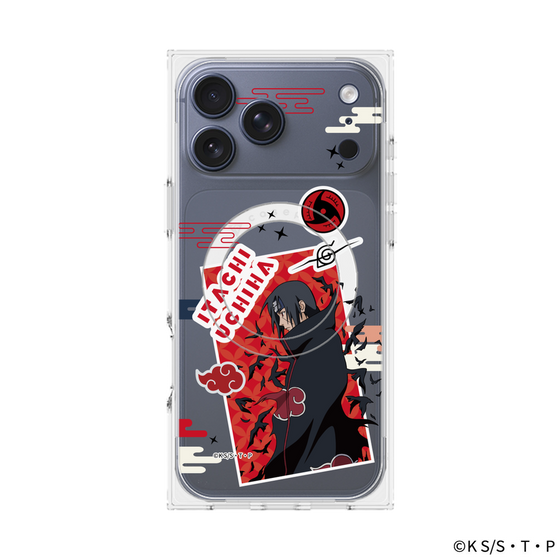 プレミアムスクエアケース with MagSafe［ NARUTO -ナルト- 疾風伝 - ステッカー - うちはイタチ ］