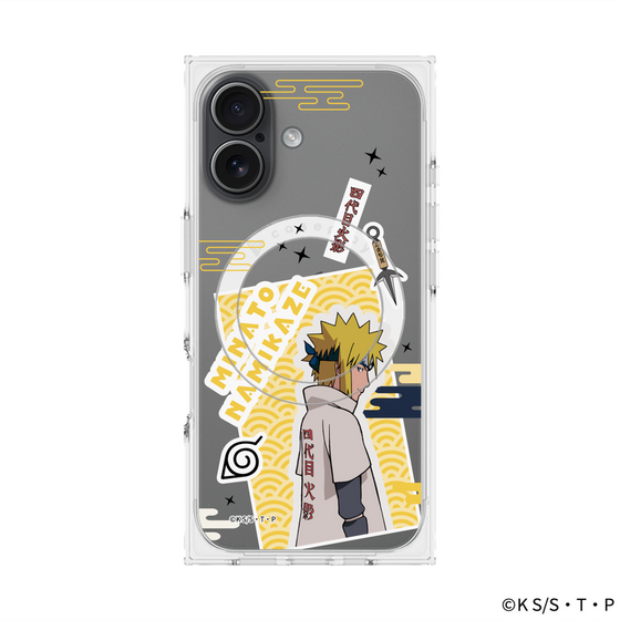 プレミアムスクエアケース with MagSafe［ NARUTO -ナルト- 疾風伝 - ステッカー - 波風ミナト ］