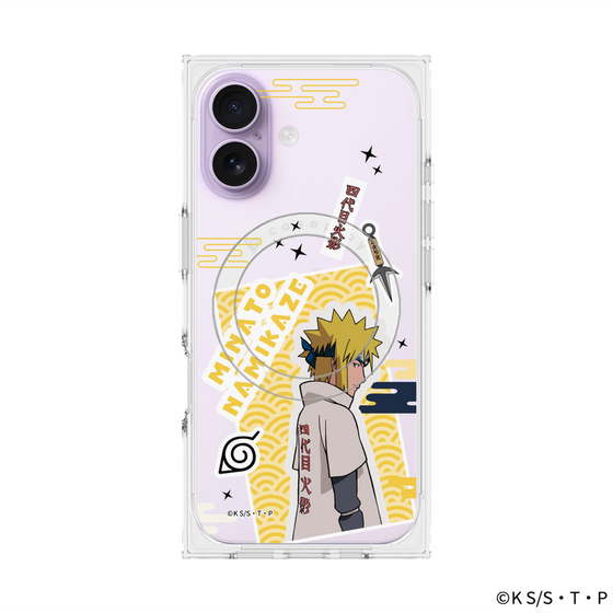 プレミアムスクエアケース with MagSafe［ NARUTO -ナルト- 疾風伝 - ステッカー - 波風ミナト ］