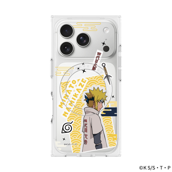 プレミアムスクエアケース with MagSafe［ NARUTO-ナルト- 疾風伝 - ステッカー - 波風ミナト ］