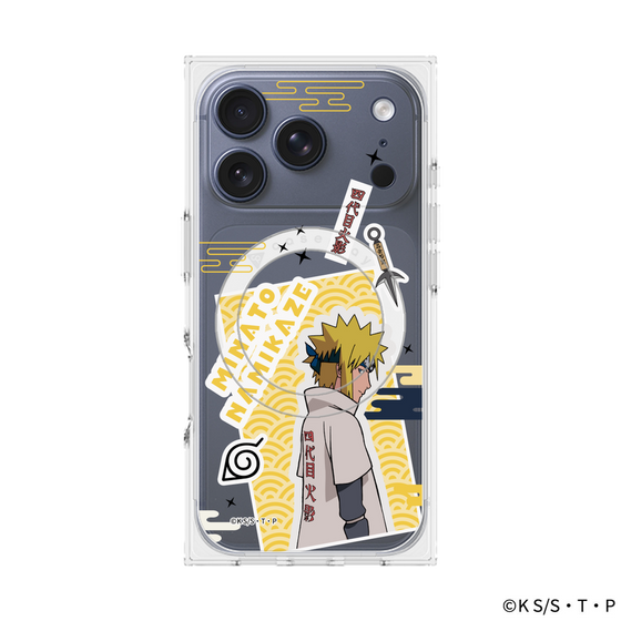 プレミアムスクエアケース with MagSafe［ NARUTO -ナルト- 疾風伝 - ステッカー - 波風ミナト ］