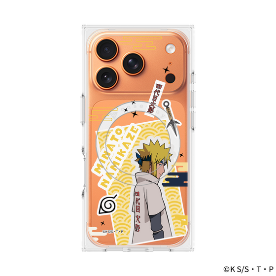 プレミアムスクエアケース with MagSafe［ NARUTO -ナルト- 疾風伝 - ステッカー - 波風ミナト ］