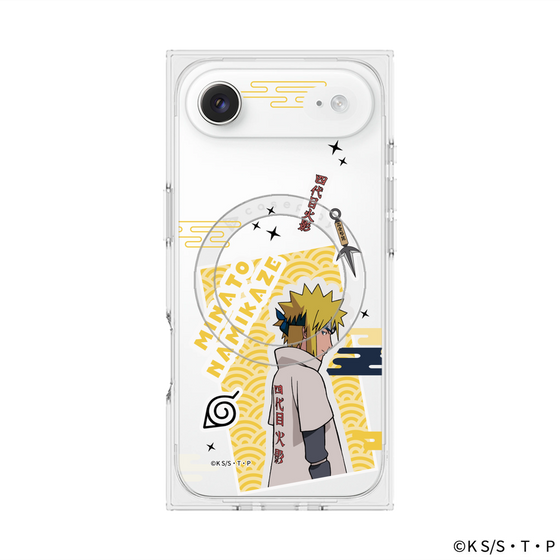 プレミアムスクエアケース with MagSafe［ NARUTO-ナルト- 疾風伝 - ステッカー - 波風ミナト ］
