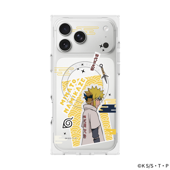 プレミアムスクエアケース with MagSafe［ NARUTO-ナルト- 疾風伝 - ステッカー - 波風ミナト ］
