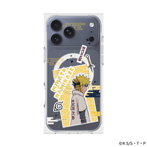プレミアムスクエアケース with MagSafe［ NARUTO -ナルト- 疾風伝 - ステッカー - 波風ミナト ］