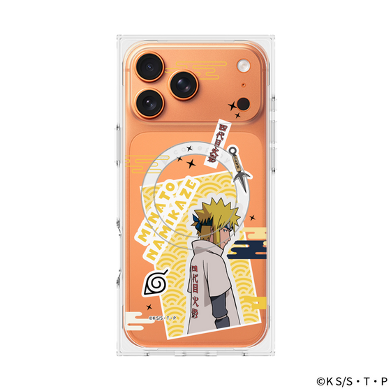 プレミアムスクエアケース with MagSafe［ NARUTO -ナルト- 疾風伝 - ステッカー - 波風ミナト ］