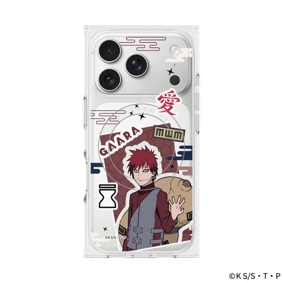 プレミアムスクエアケース with MagSafe［ NARUTO-ナルト- 疾風伝 - ステッカー - 我愛羅 ］