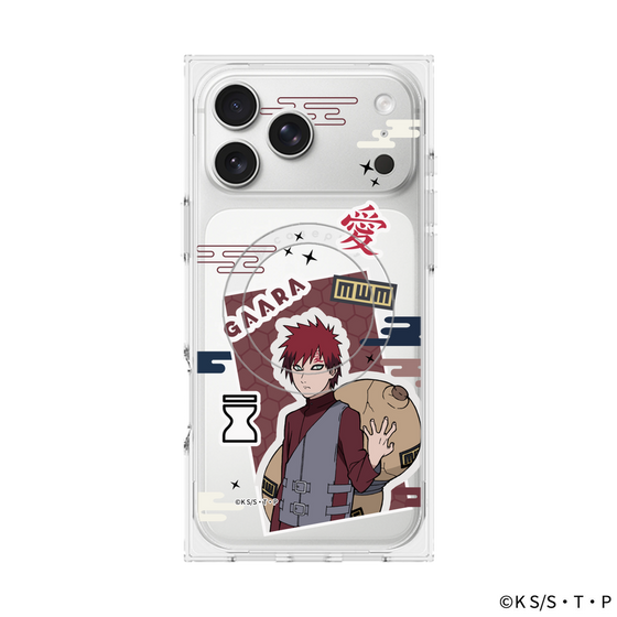 プレミアムスクエアケース with MagSafe［ NARUTO-ナルト- 疾風伝 - ステッカー - 我愛羅 ］
