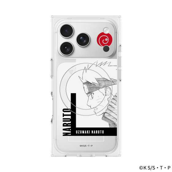 プレミアムスクエアケース with MagSafe［ NARUTO-ナルト- 疾風伝 - うずまきナルト - 線画 ］