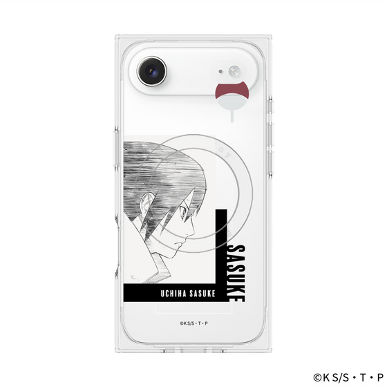プレミアムスクエアケース with MagSafe［ NARUTO-ナルト- 疾風伝 - うちはサスケ - 線画 ］